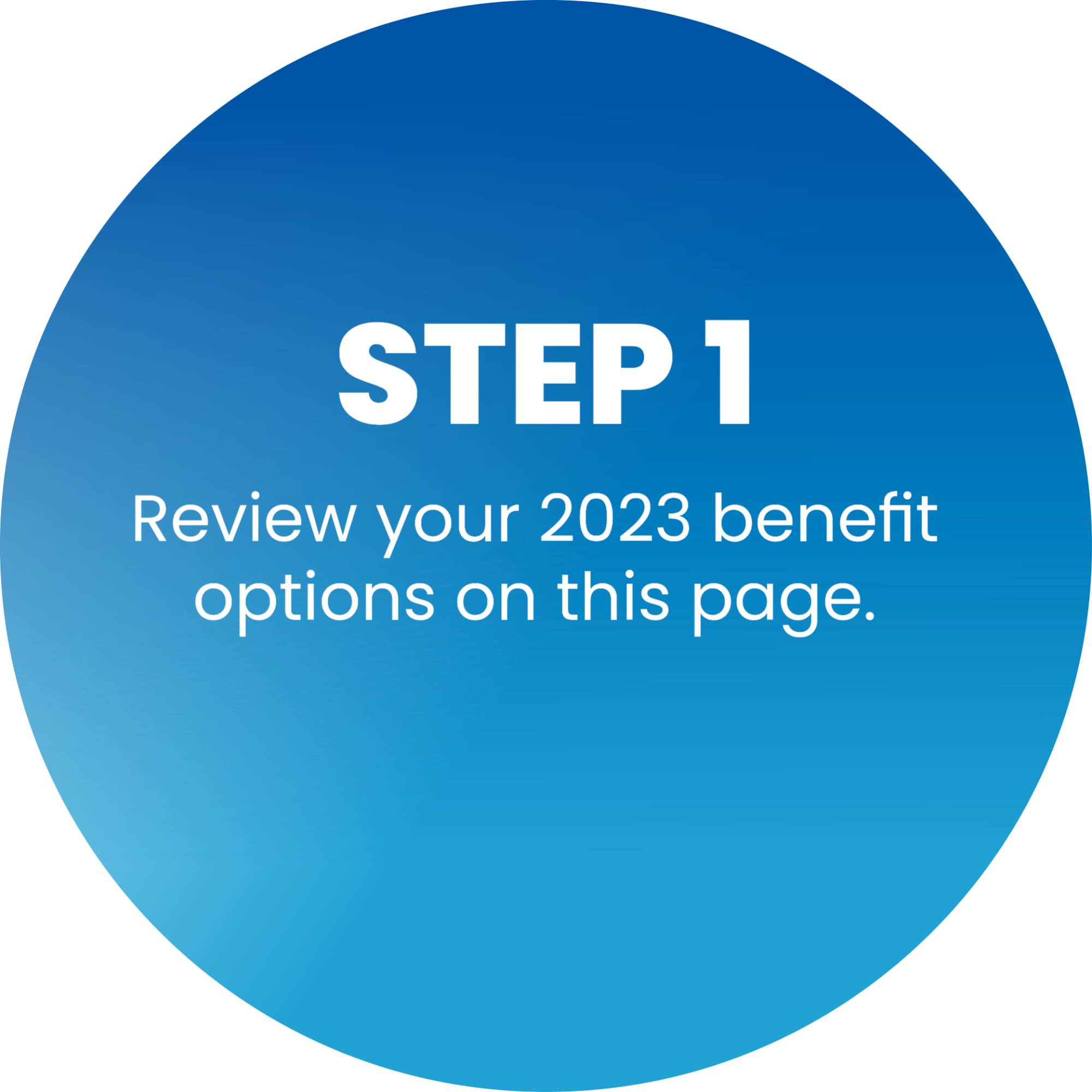 Step 1: Review your 2023 benefit options on this page.